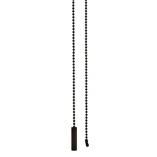 19-1/2" Length Brass Pull Chain Cylinder Pendant, Rustic Bronze (15034B)