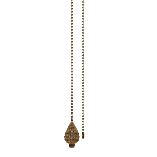 21-1/2" Length Brass Pull Chain Christmas Tree Pendant (15037)