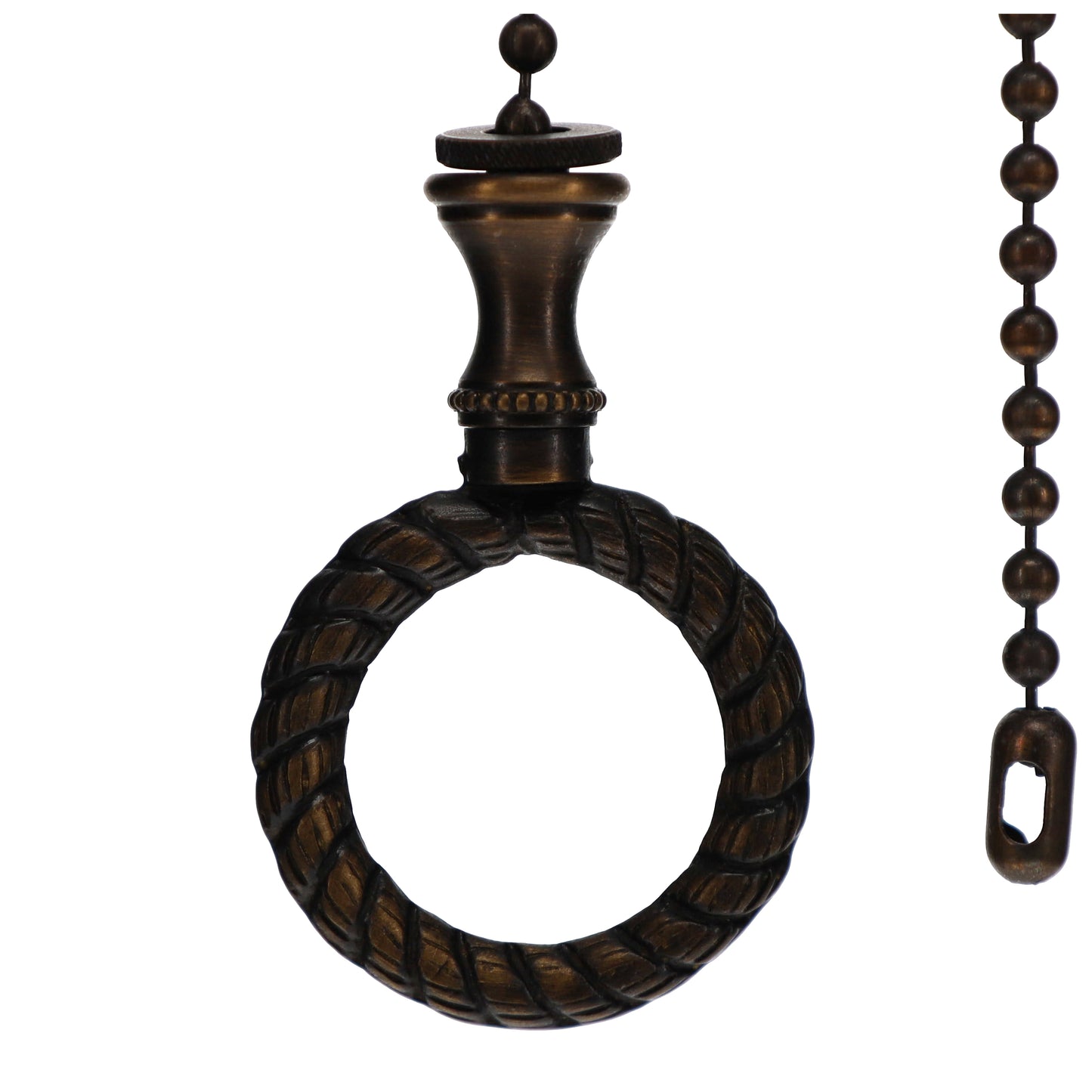 20-1/2" Length Brass Pull Chain Wreath Rustic Bronze Finish (15044)