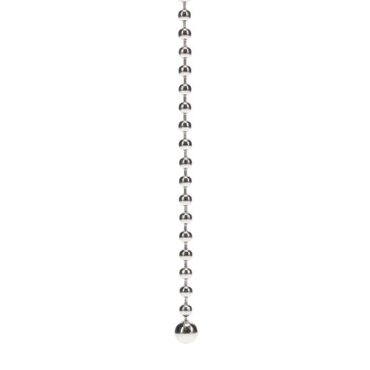 18" Length Nickel Pull Chain #6 Bead with Ball (15045)