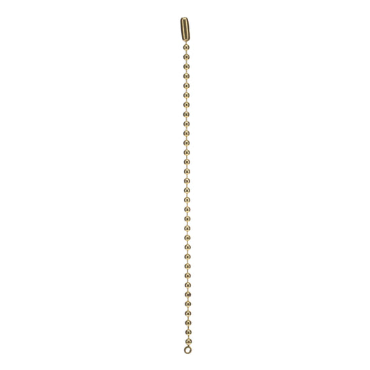 6" Length Brass Pull Chain #6 Bead with Coupling & Washer (15046)