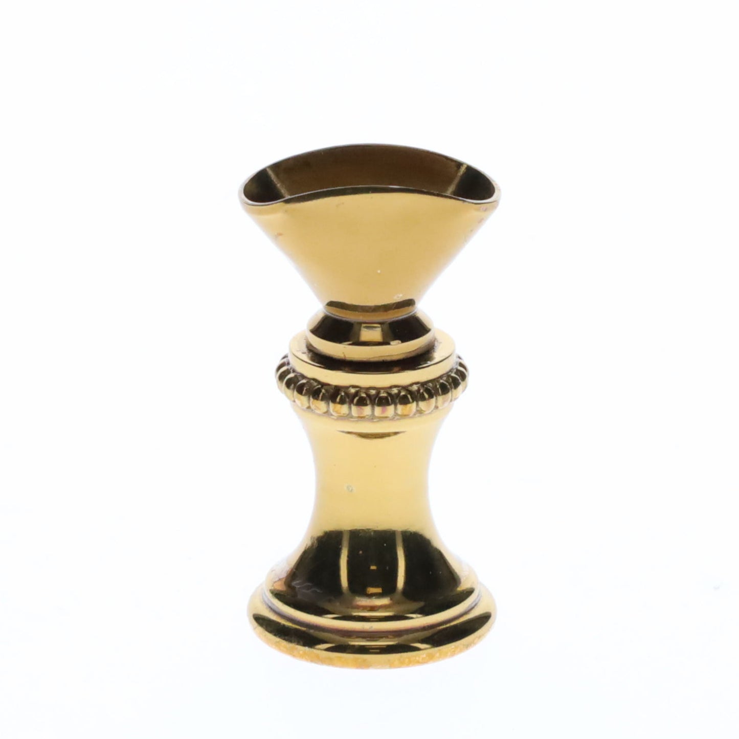 1.2" Tall Brass Finial Base Goblet, Darker Brass Finish, 1/4-27F Tap (15097D)