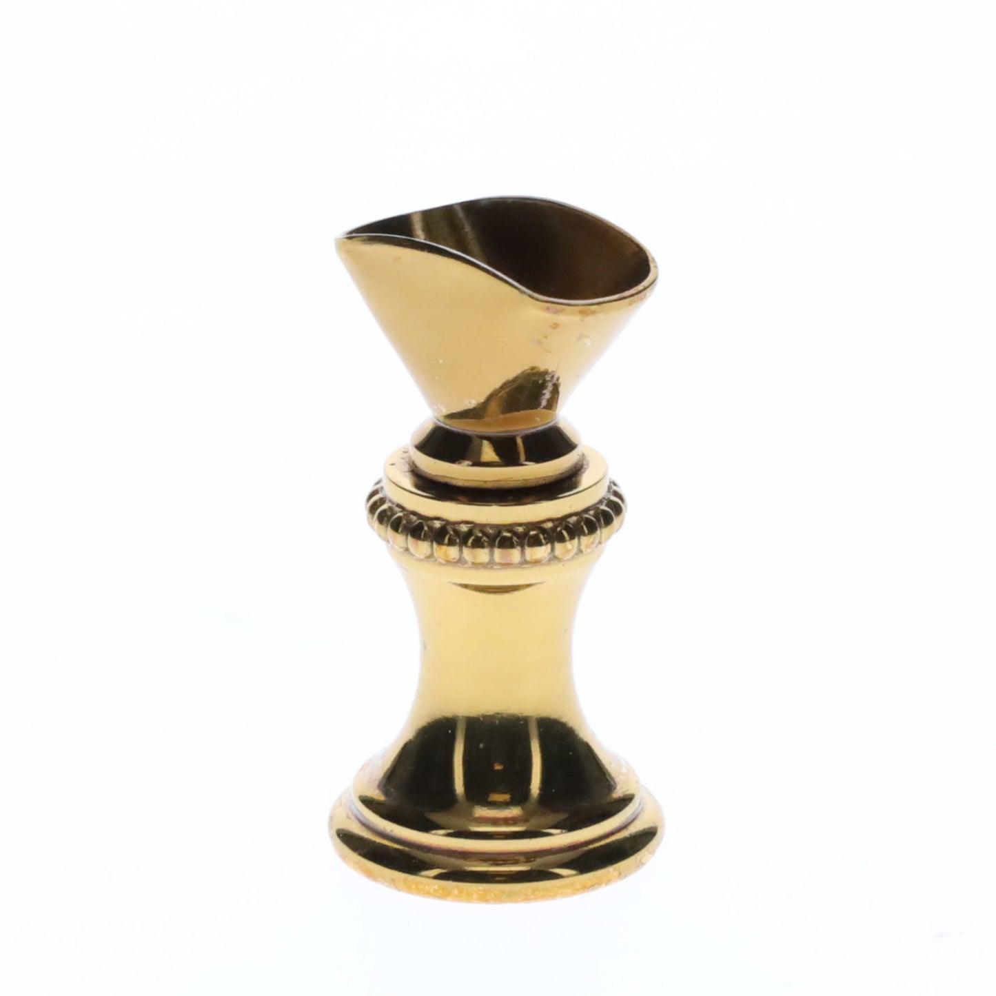 1.2" Tall Brass Finial Base Goblet, Darker Brass Finish, 1/4-27F Tap (15097D)