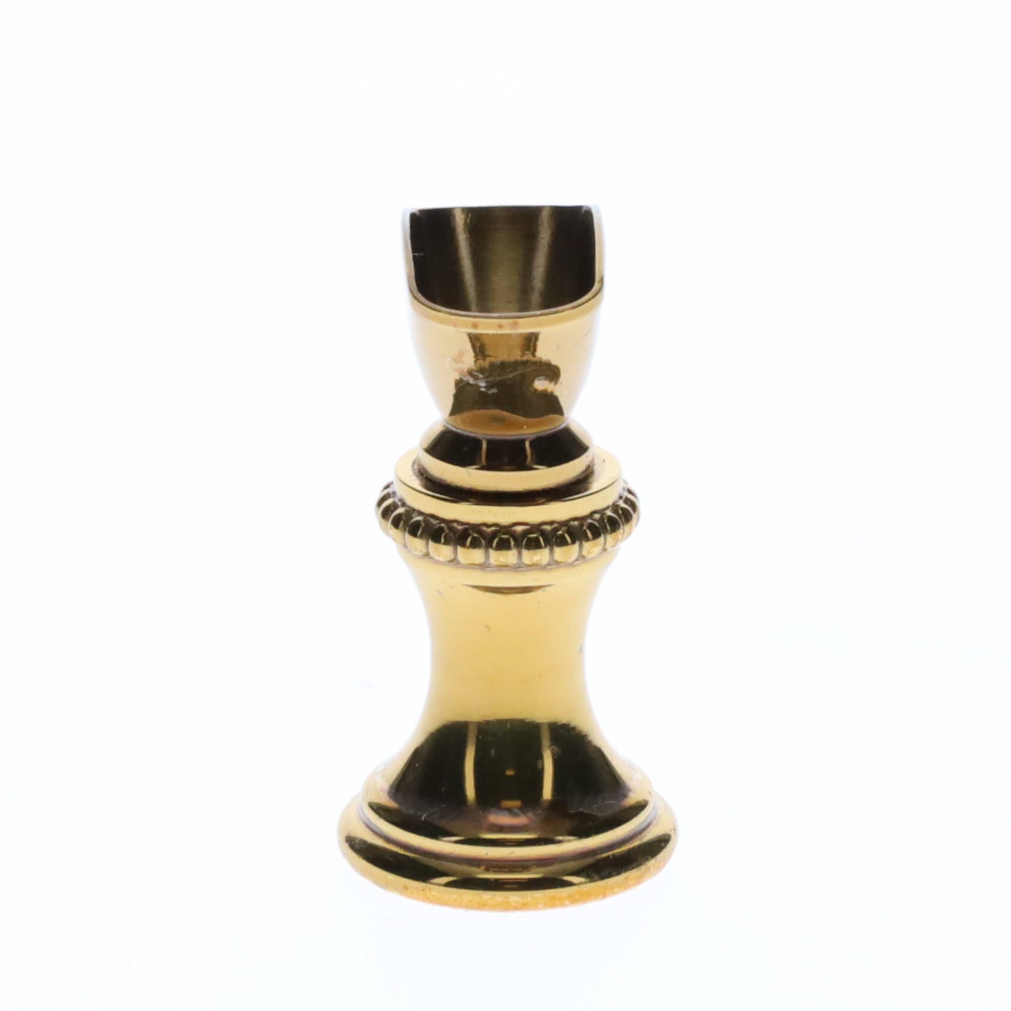 1.2" Tall Brass Finial Base Goblet, Darker Brass Finish, 1/4-27F Tap (15097D)