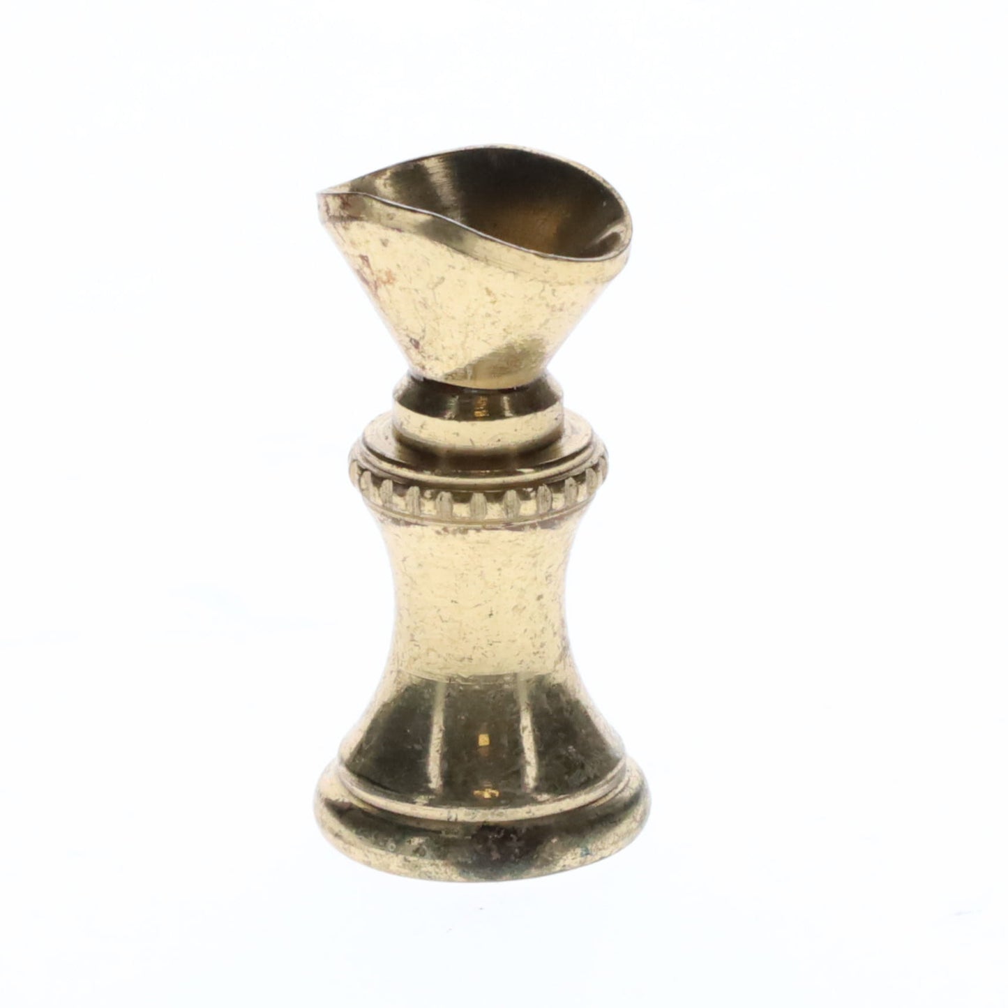 1.2" Tall Brass Finial Base Goblet, Unfinished Brass, 1/4-27F Tap (15097U)