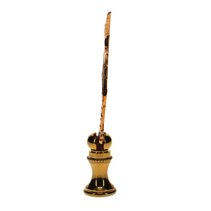3-1/2" Tall Brass Finial Palm Tree 1/4-27F Tap (15110)