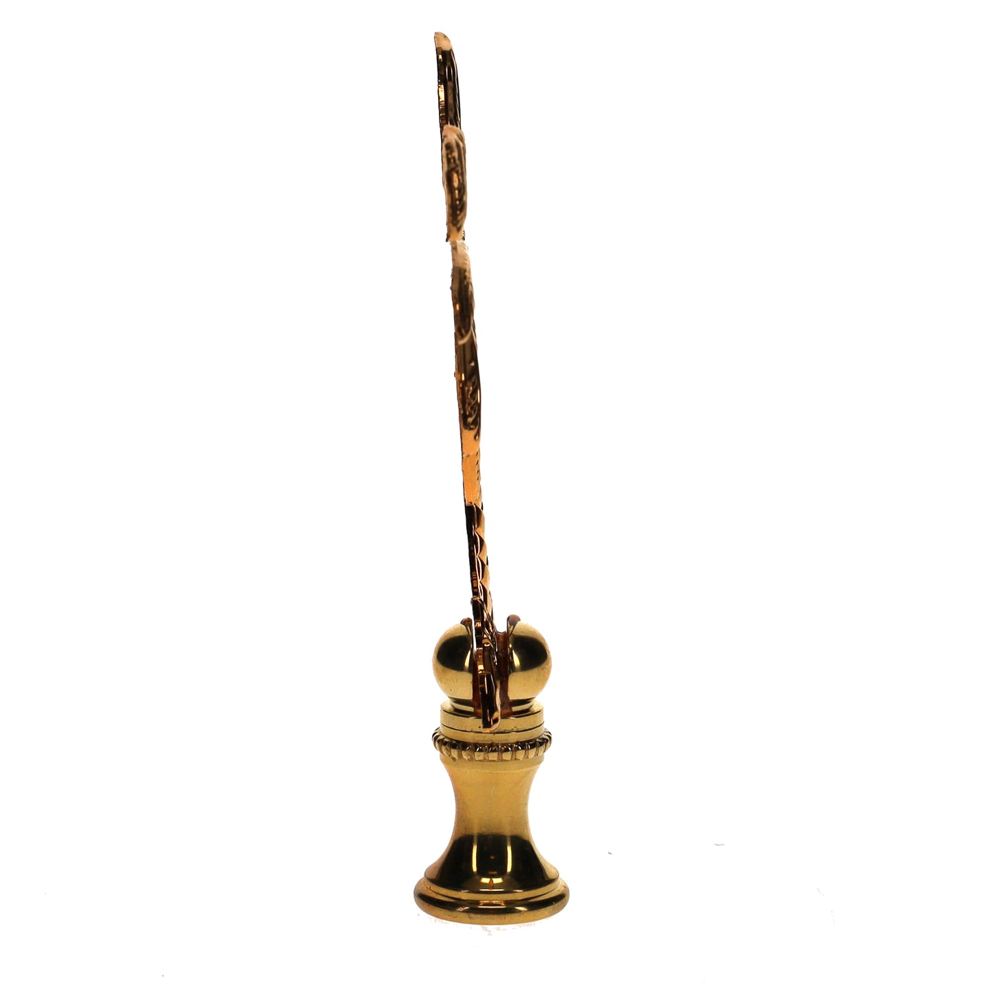 3-1/2" Tall Brass Finial Palm Tree 1/4-27F Tap (15110)