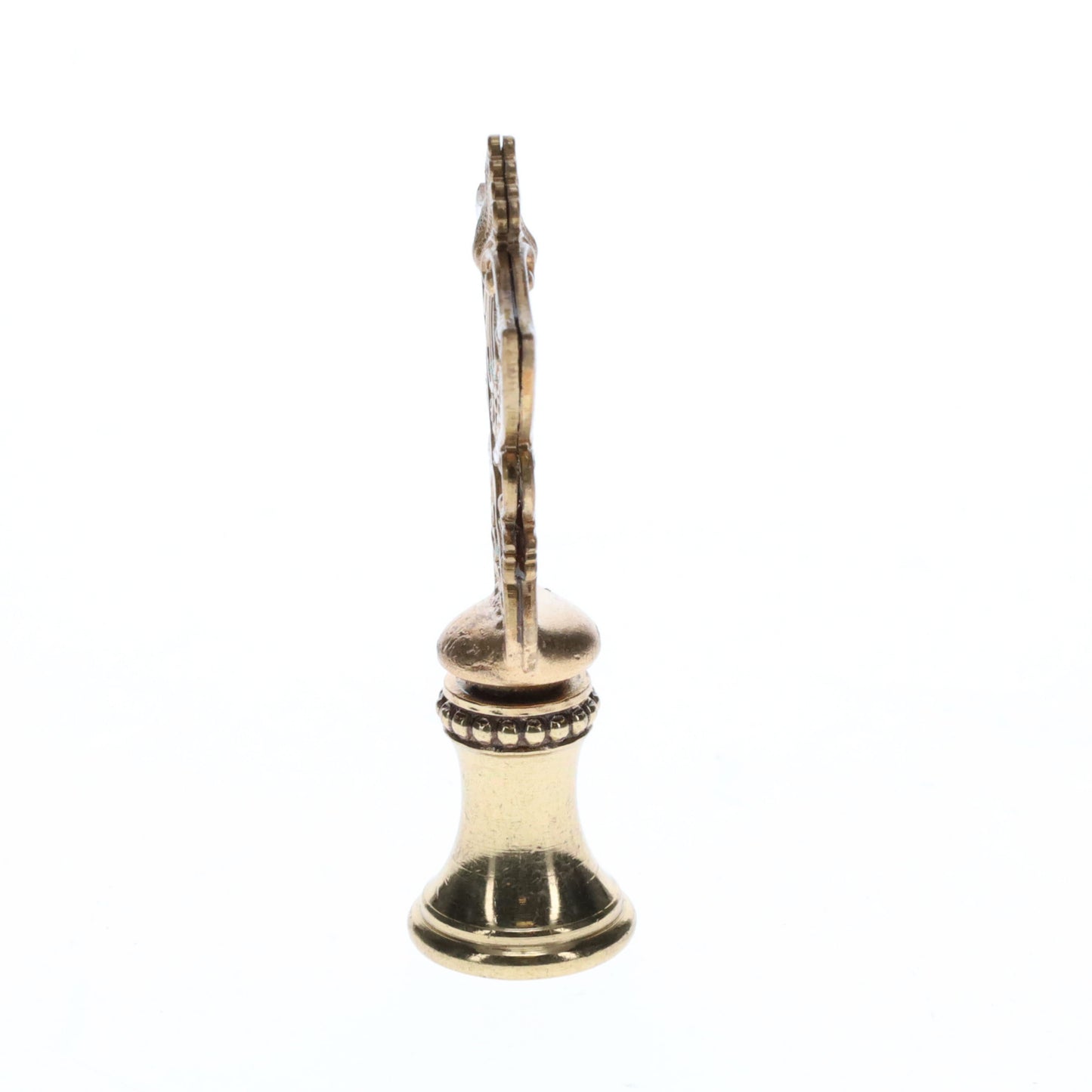 2-1/4" Tall Brass Finial Oriental Fan Scrollwork Pattern, 1/4-27F Tap (15132)