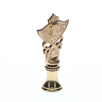 2-1/4" Tall Brass Finial Oriental Fan Scrollwork Pattern, 1/4-27F Tap (15132)
