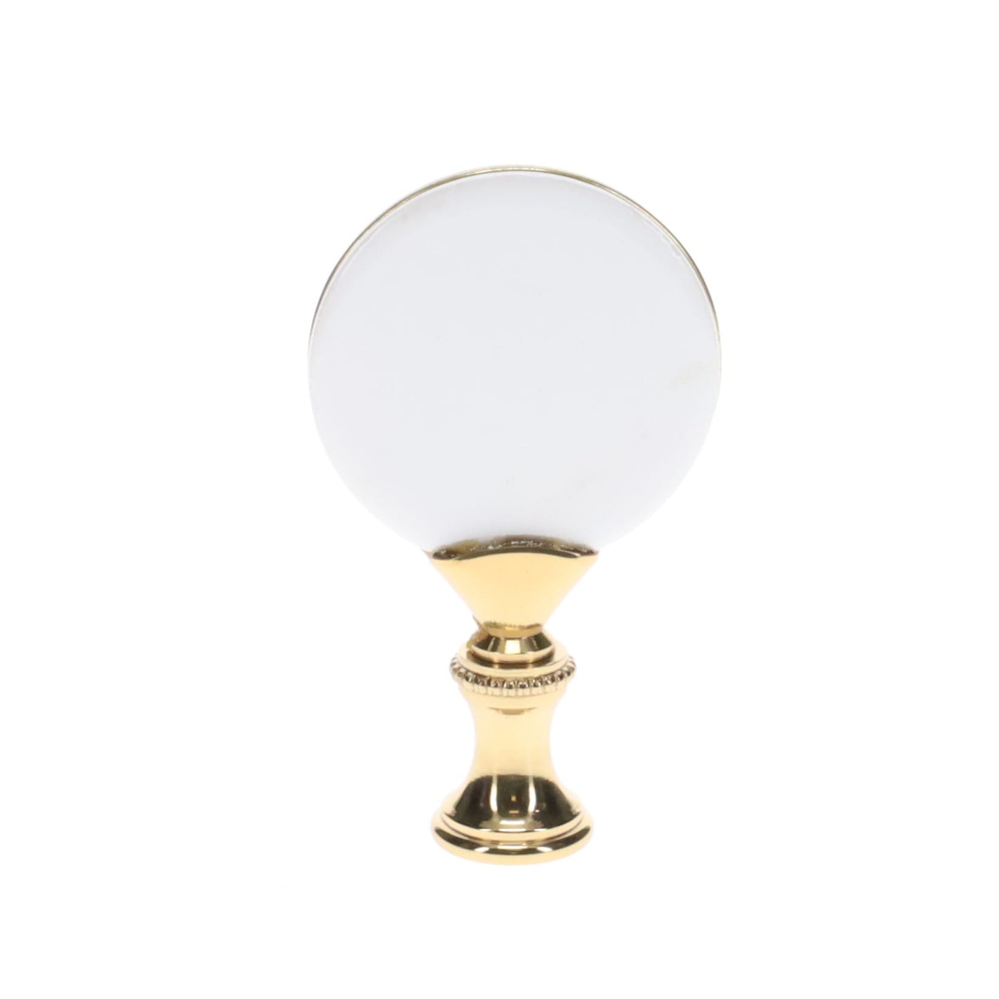 2-5/8" Tall Brass Finial, Picture of Hawks, Ceramic, 1/4-27F Tap (15139)