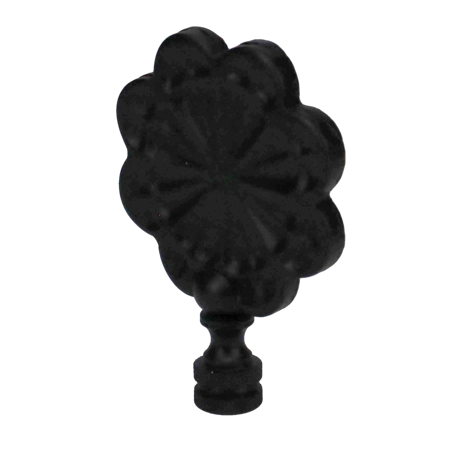3-1/8" Tall Finial, Satin Black Floral Pattern, 1/4-27F Tap (15145)