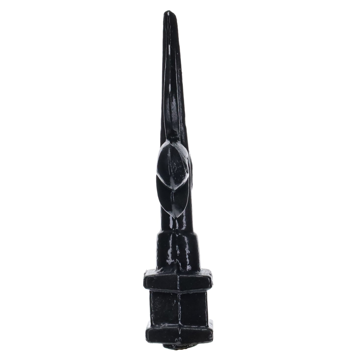 4-3/4" Tall Finial, Fleur-De-Lis, Gloss Black, 1/4-27F Tap (15152)