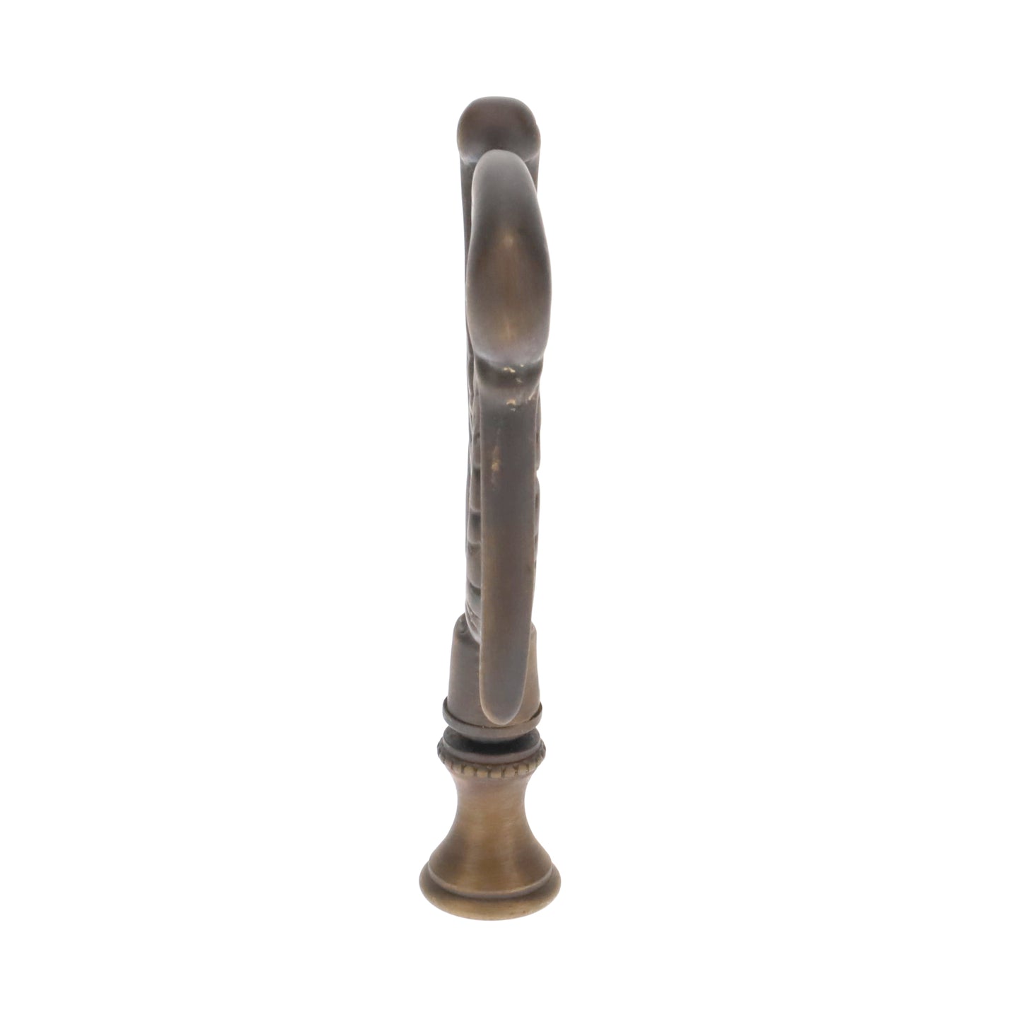 3-3/8" Tall Brass Finial, Crane Bird, Dark Bronze 1/4-27F Tap (15162BR)