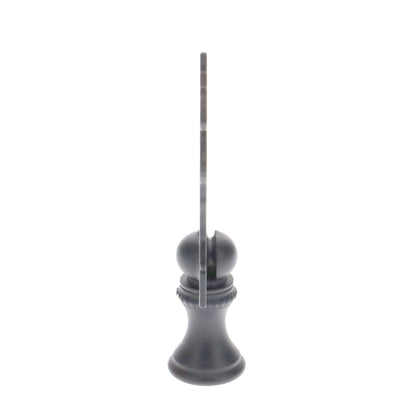 2-7/8" Tall Brass Finial, Black Moose Silhouette, 1/4-27F Tap (15165)