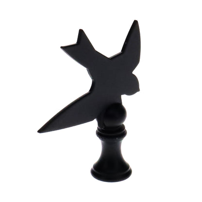 2-1/2" Tall Finial, Black Bird Silhouette, 1/4-27F Tap (15168)