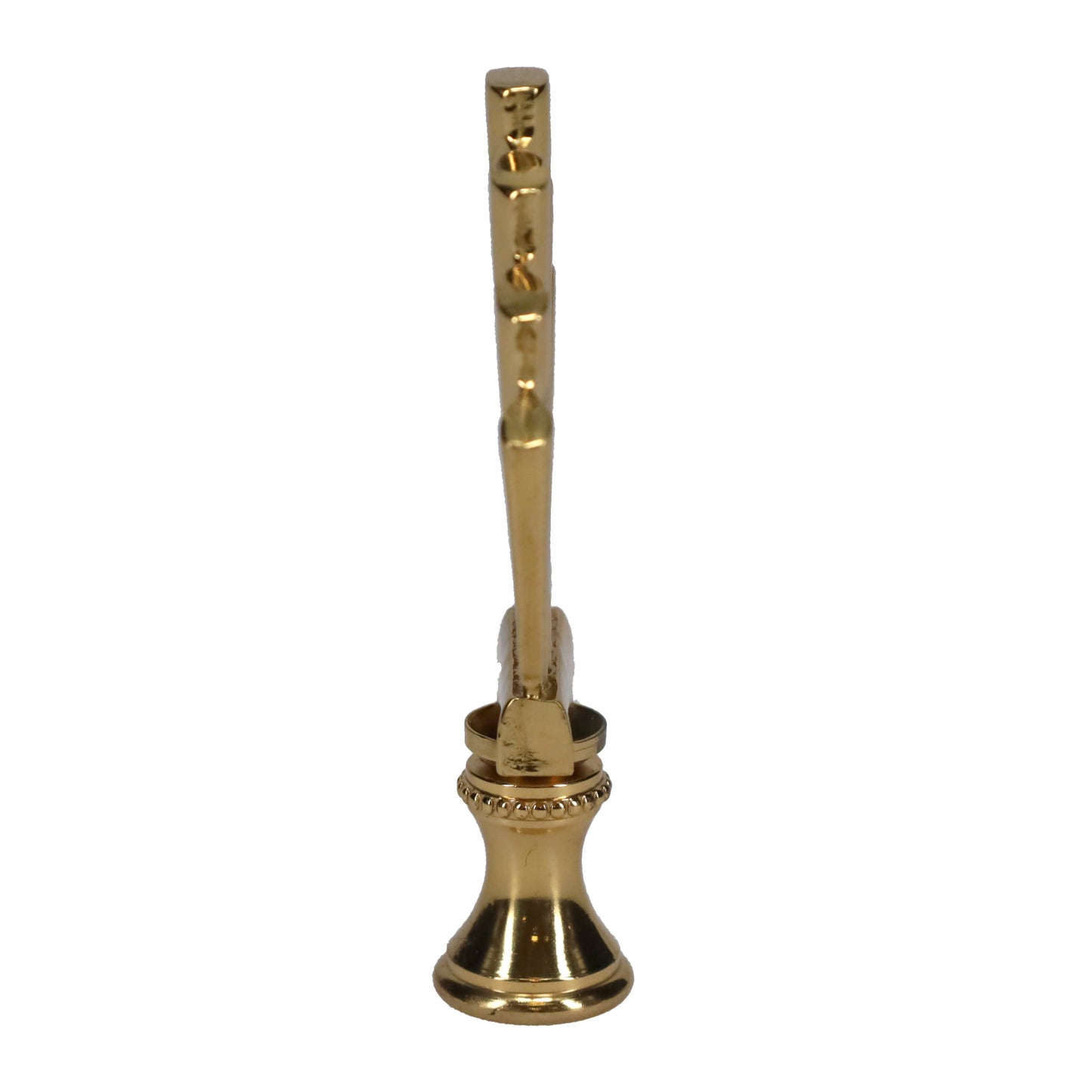 2-15/16" Tall Brass Finial, Fluted Fan, 1/4-27F Tap (15175)