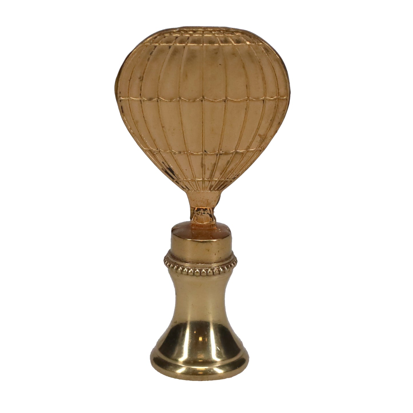2-1/8" Tall Brass Finial, Hot Air Balloon, 1/4-27F Tap (15176)