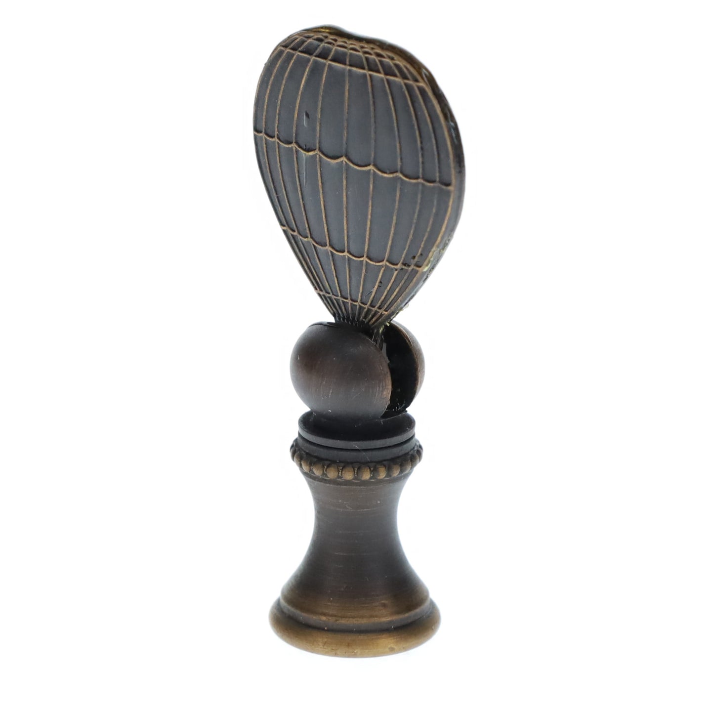2-1/8" Tall Brass Finial, Hot Air Balloon, Dark Bronze, 1/4-27F Tap (15176BR)