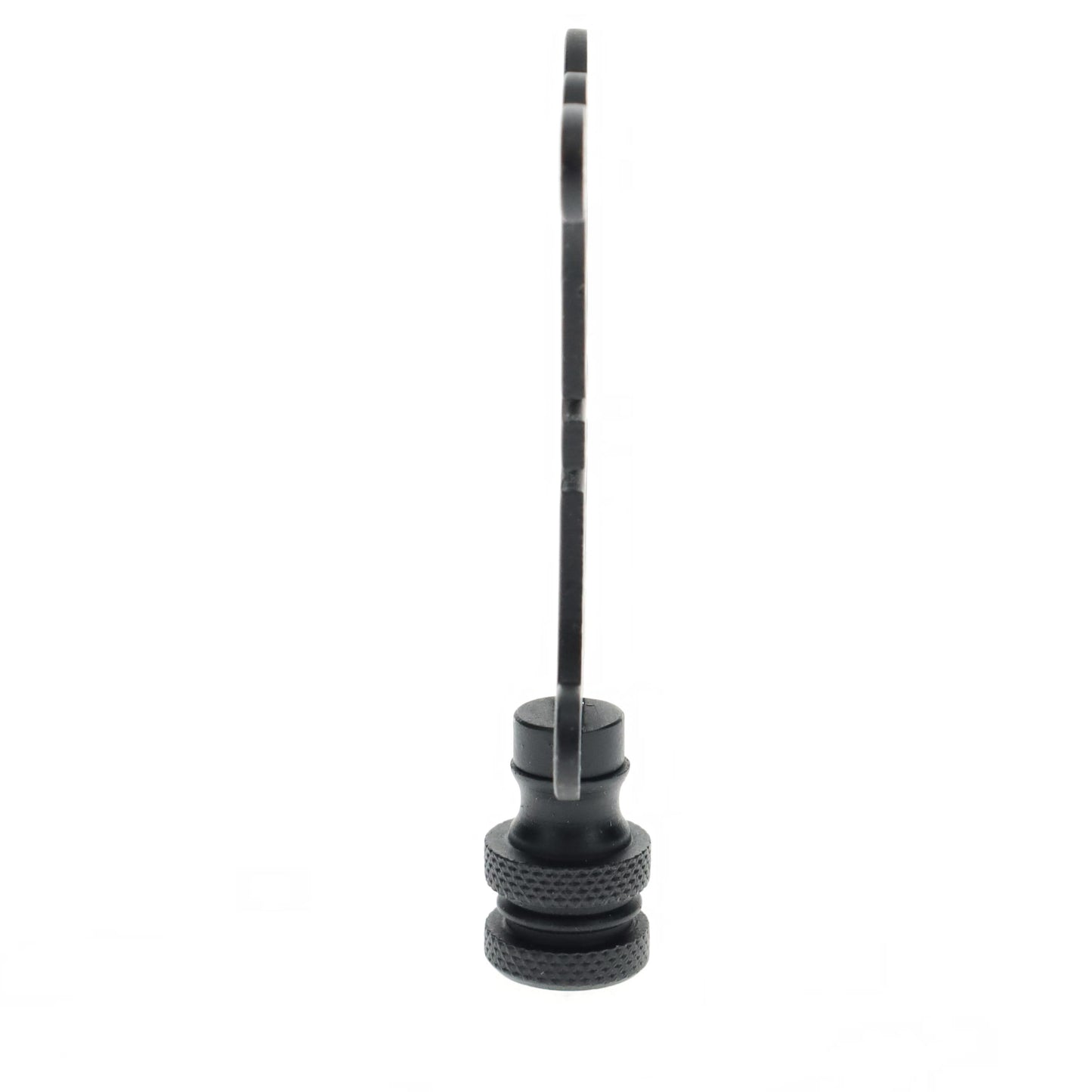 3-1/8" Tall Brass Finial, Chinese Symbol, Black, 1/4-27F Tap (15179BK)