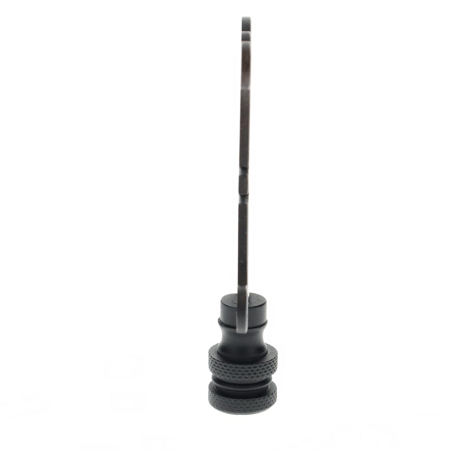 3-1/8" Tall Brass Finial, Chinese Symbol, Black, 1/4-27F Tap (15179BK)