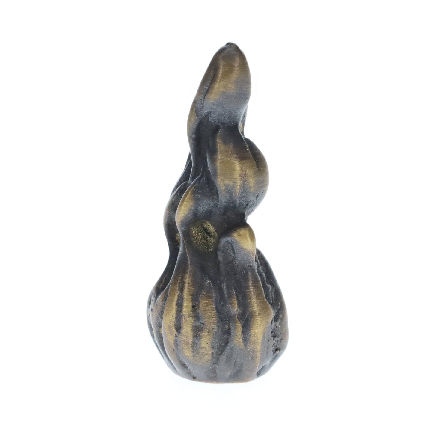 2-1/8" Tall Brass Finial, Bronze Flame, 1/4-27F Tap (15184)