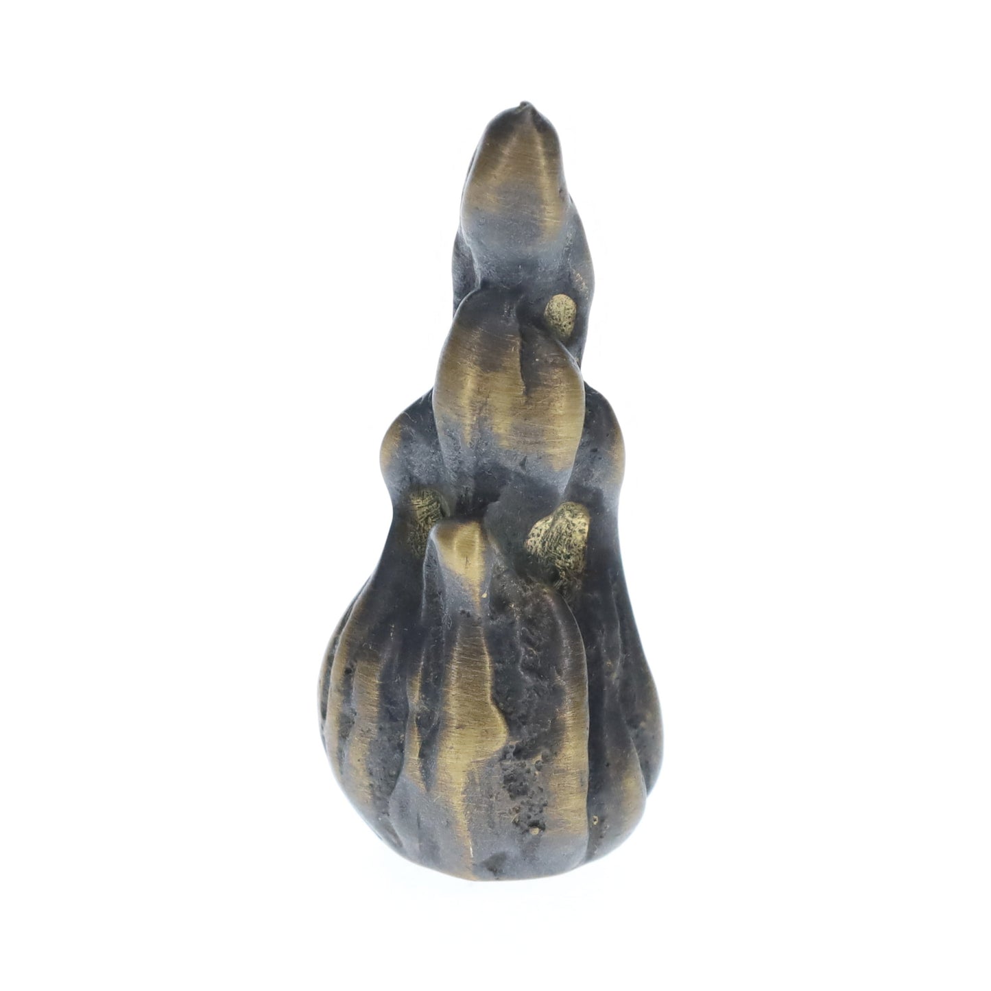 2-1/8" Tall Brass Finial, Bronze Flame, 1/4-27F Tap (15184)