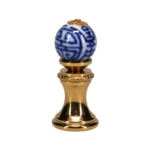 Royal Designs, Inc. Good Fortune Oriental Motif Lamp Finial for Lamp Shade - Antique or Polished Royal Designs, Inc. Good Fortune Oriental Motif Lamp Finial for Lamp Shade - Antique or Polished