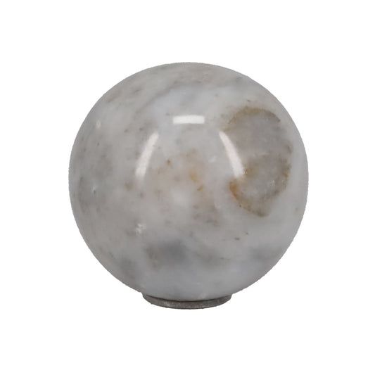 1-5/16" Diameter Finial, Marble Stone Grey & White, 1/4-27F Tap (15201WH)