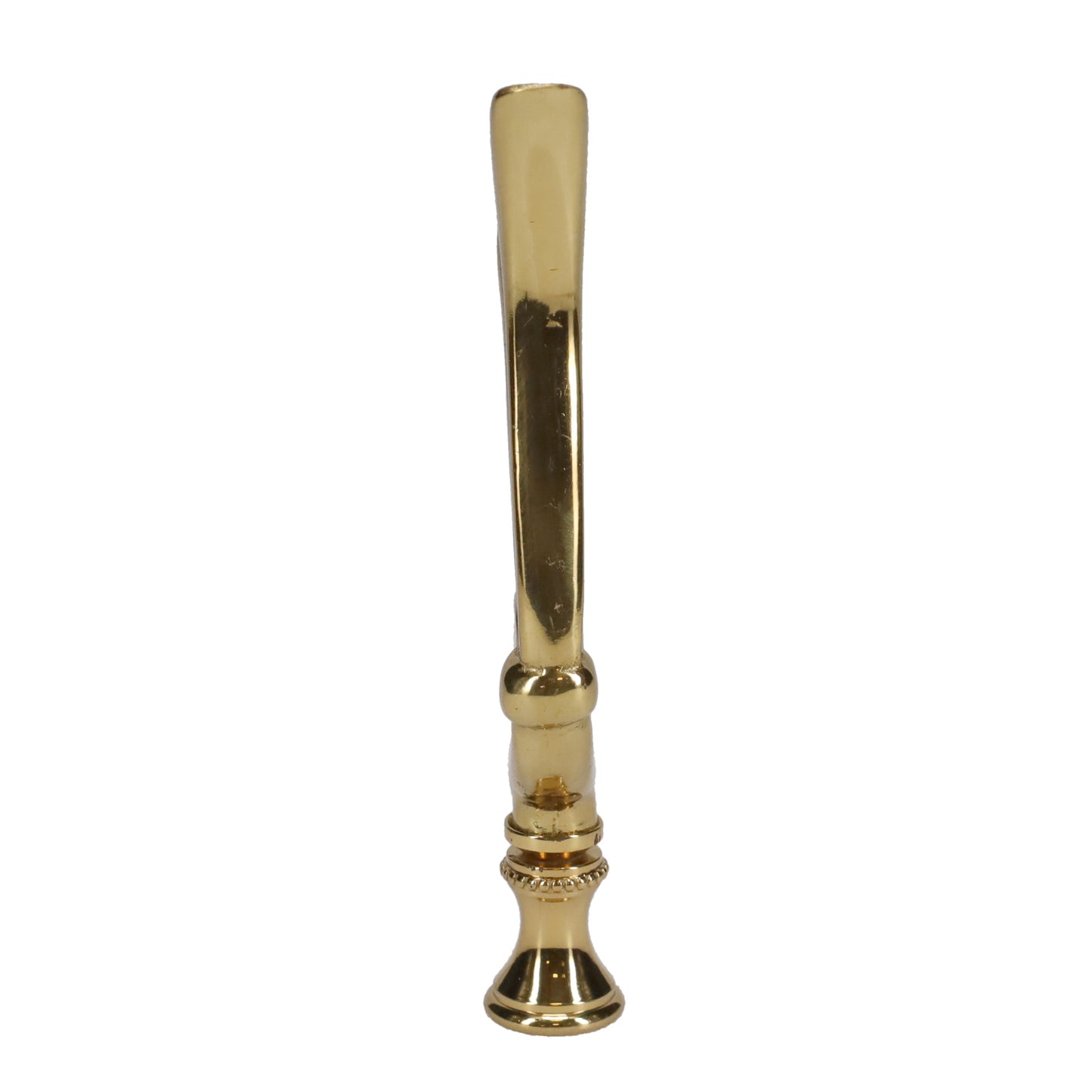 4-1/4" Tall Brass Finial, Victorian Leaf Flourish, 1/4-27F Tap (15208)