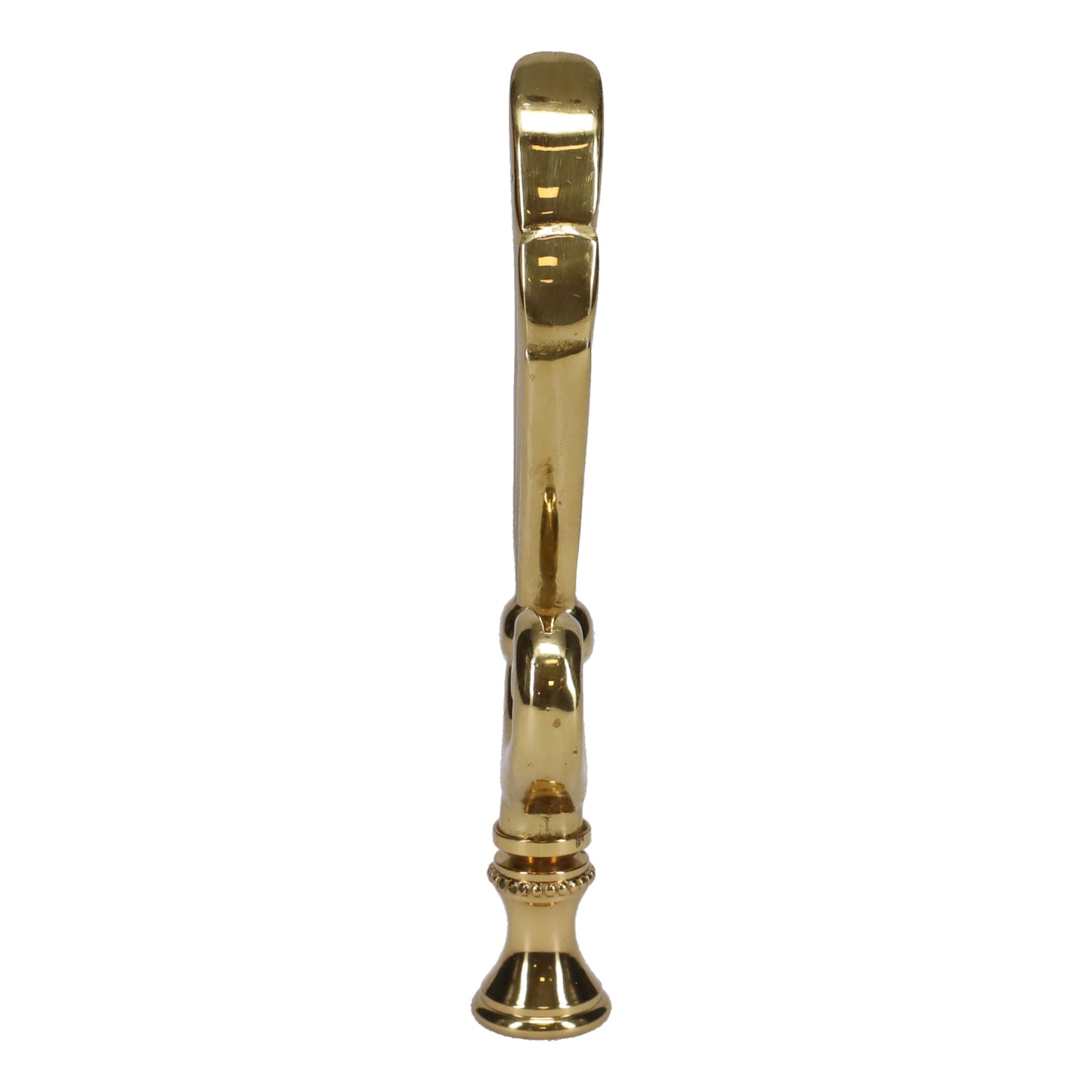 4-1/4" Tall Brass Finial, Victorian Leaf Flourish, 1/4-27F Tap (15208)