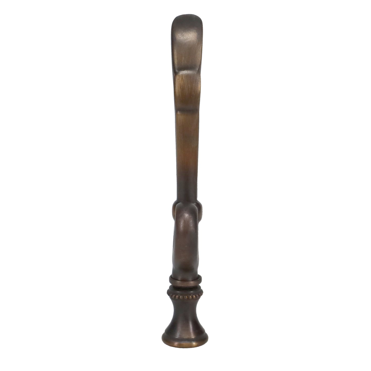 4-1/4" Tall Brass Finial, Victorian Leaf Flourish, Bronze Finish, 1/4-27F Tap (15208BR)
