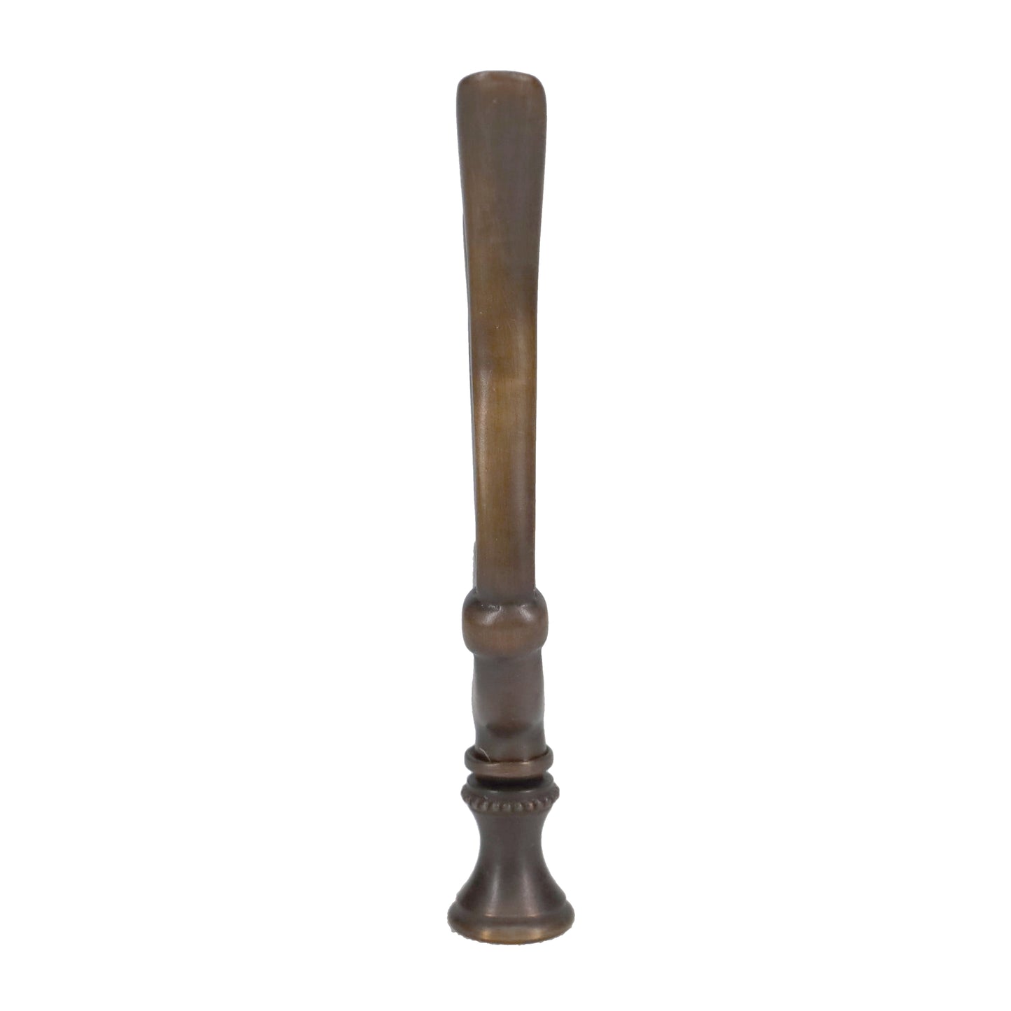 4-1/4" Tall Brass Finial, Victorian Leaf Flourish, Bronze Finish, 1/4-27F Tap (15208BR)