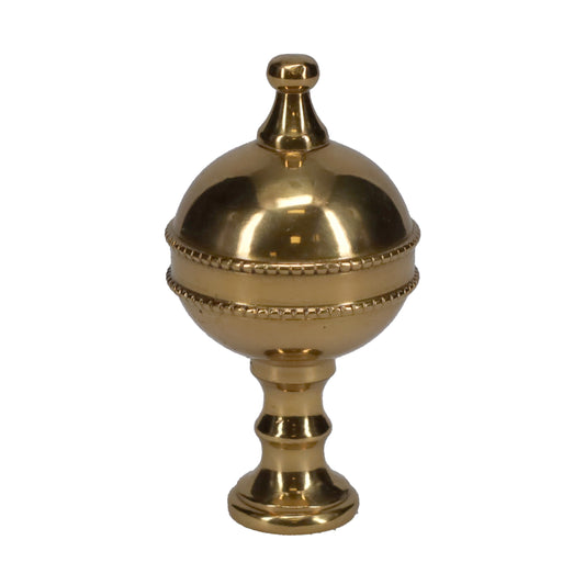 2-7/8" Tall Brass Finial, Urn Style, 1/4-27F Tap (15209)