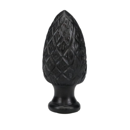 2-7/16" Tall Finial, 1" Diam. Black Pineapple, 1/4-27F Tap (15222BK)