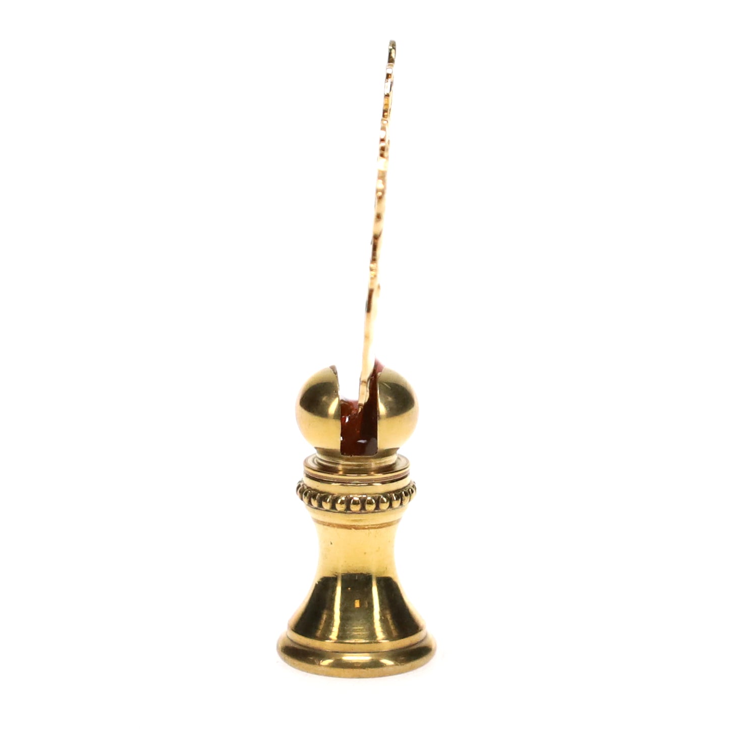 2-1/4" Tall Brass Finial, Santa Clause with Presents, 1/4-27F Tap (15247)