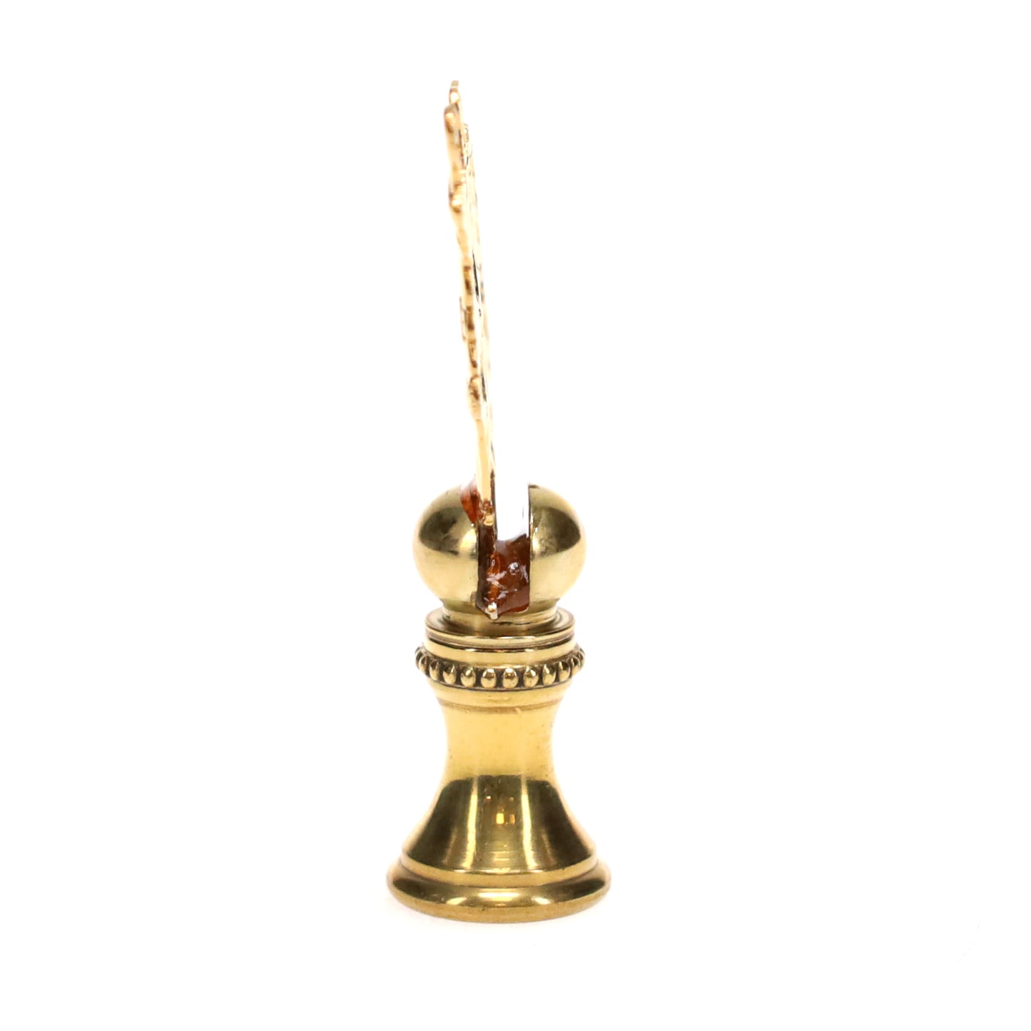 2-1/4" Tall Brass Finial, Santa Clause with Presents, 1/4-27F Tap (15247)
