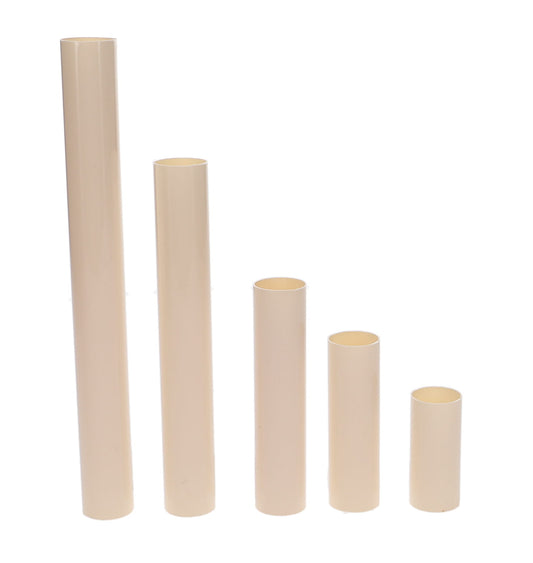 CANDELABRA Size Cream Color Plastic Candle Cover - Choice: 2", 3", 4", 6", or 8" ht. (19916C)