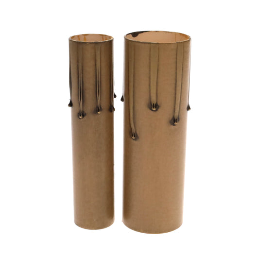 Antique Style Paper Board Candle Cover, CANDELABRA or MEDIUM Bases, Choice of Length (19890A)