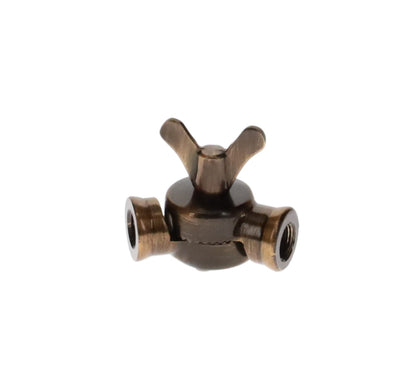 45mm Tall Lamp Swivel with Teeth & Butterfly Pin, Female 1/8 IPS, Antique Bronze (20530B)