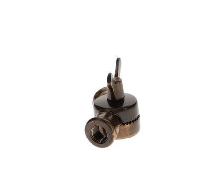 45mm Tall Lamp Swivel with Teeth & Butterfly Pin, Female 1/8 IPS, Antique Bronze (20530B)