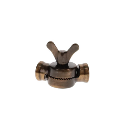 45mm Tall Lamp Swivel with Teeth & Butterfly Pin, Female 1/8 IPS, Antique Bronze (20530B)