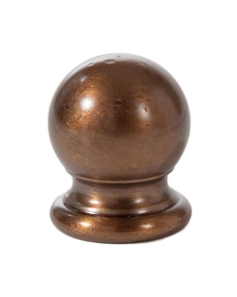 Ball Style Solid Brass Lamp Finial - Bronze Finish, 3/4" ht. (20992B)