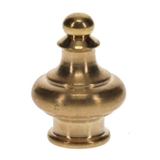 1-1/4" ht., Large Brass Knob, Tap 1/8F, Unfinished Brass (21025U)