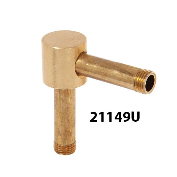 3/4 Inch Tall Polished Copper Finish 2-Way Brass Lamp Armback, 1/8F (21149C)