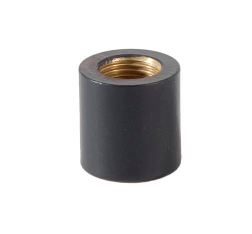 Brass Lamp Coupling with Satin Black Finish, 5/8" Ht., 1/4F x 1/8F (21168BK)