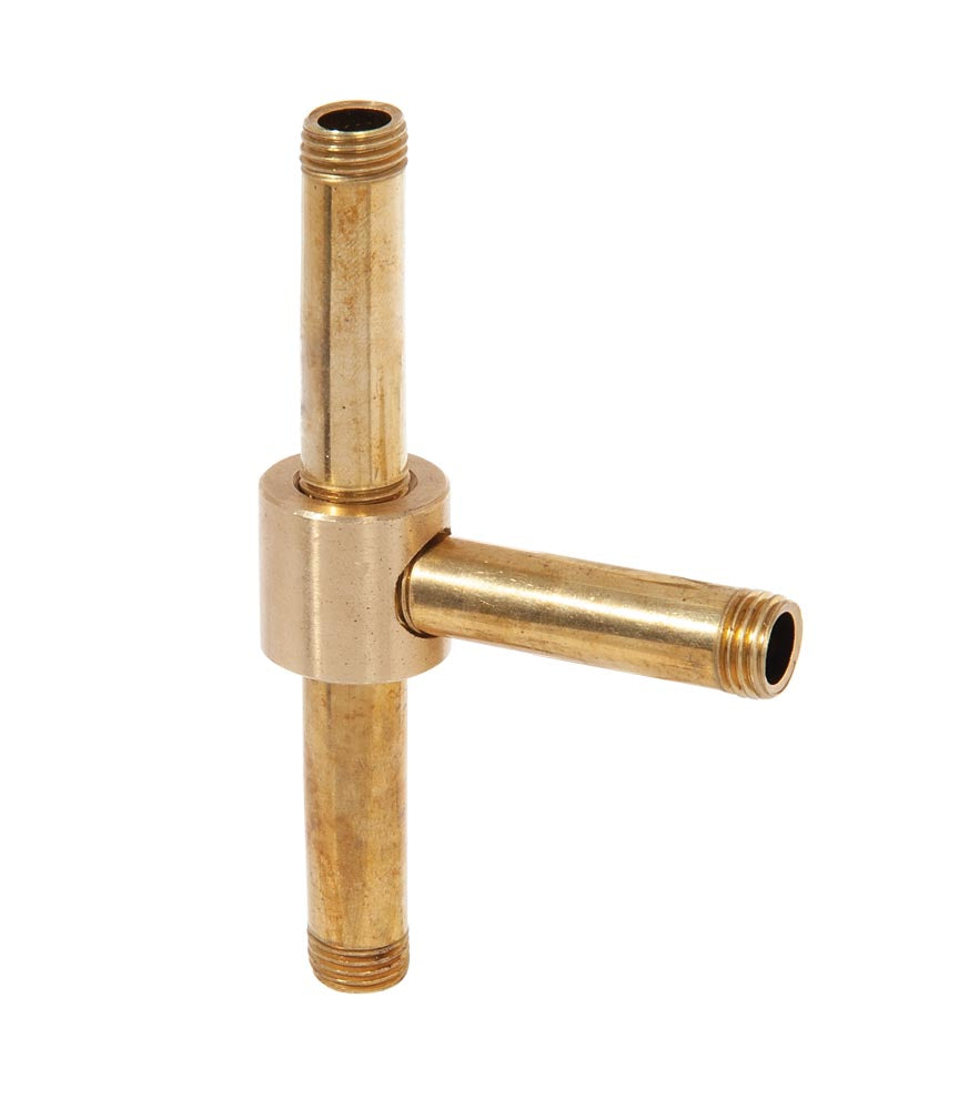 7/8 Inch Height Unfinished Brass 3-Way Brass Armback, 1/4F Tap (21173U)