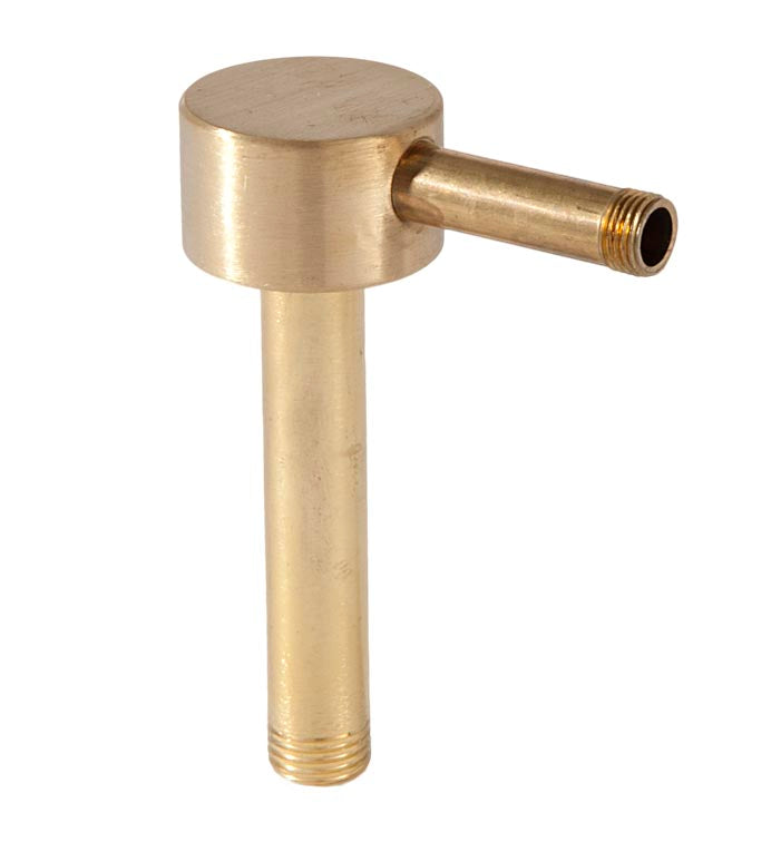 3/4 Inch Tall Unfinished Brass Disk Arm Back, 1/8F x 1/4F (21249U)