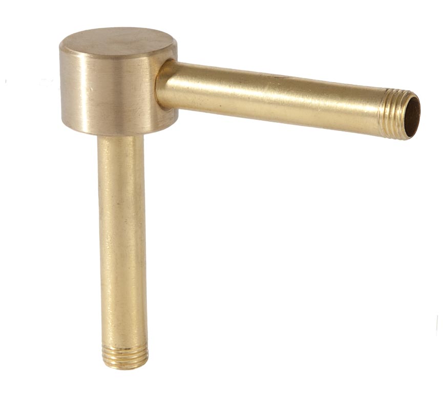 7/8 Inch Unfinished Brass Straight Disk Arm Back, 1/4F (21253U)