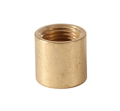 1/2" diameter x 1/2" tall Turned Brass Cylinder Knob or Finial, Tap 1/8F (21287U)