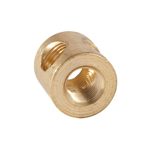 3/4 Inch Dia., 3/4" Tall, 4-Way Armback, 1/8F Tap, Unfinished Brass (21291U)